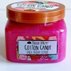 Tree Hut Cotton Candy Shea Sugar Scrub 18oz Body Exfoliator Pink New 18‎ oz